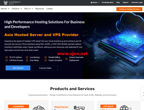 CASBAY（AS132841）：马来西亚VPS，8折优惠，2G/4G/8G/100M带宽，$99/年，双ISP/原生IP/住宅IP